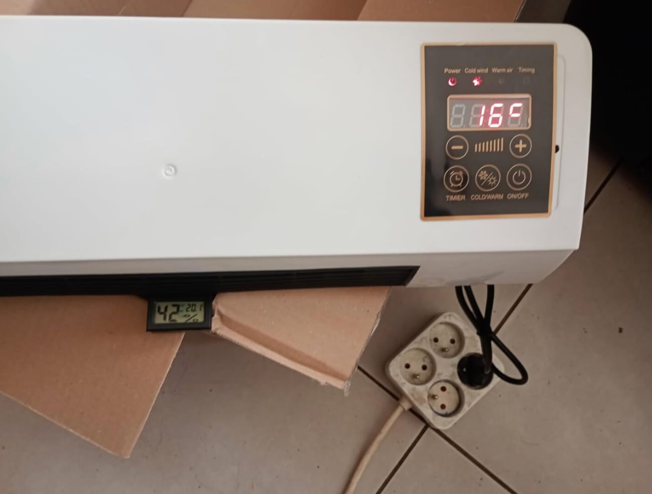 Customer photo review of Climora Cooler air. Calmer nights