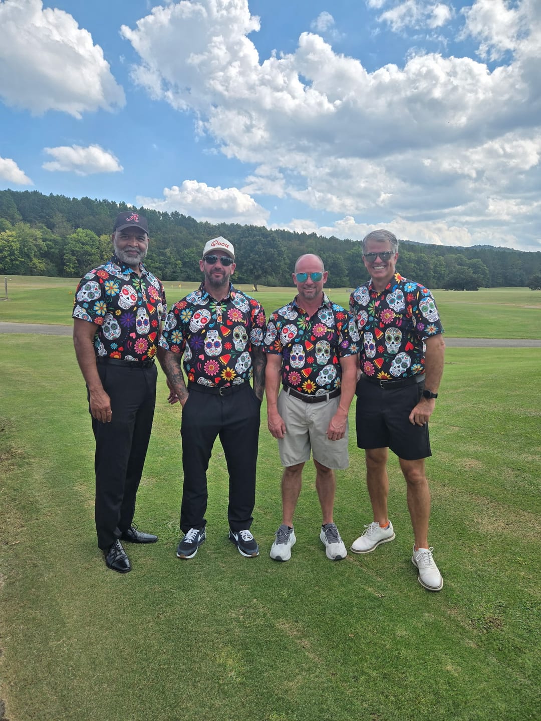 Customer photo review of Men's golf polo Fiesta Feeling skull