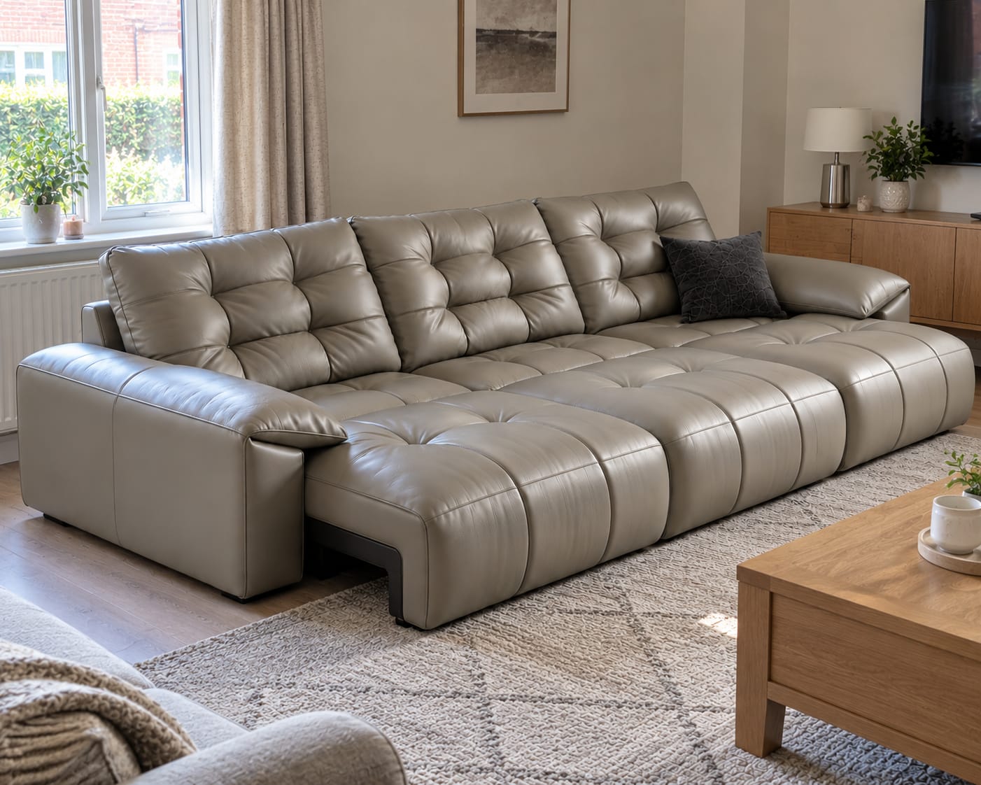 Customer photo review of Wrexford Recliner Sofa (White)