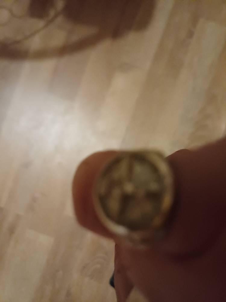 Customer photo review of Crucifix Signet Ring
