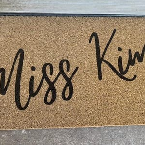 Customer photo review of Personalized Handwriting Family Surname Doormat