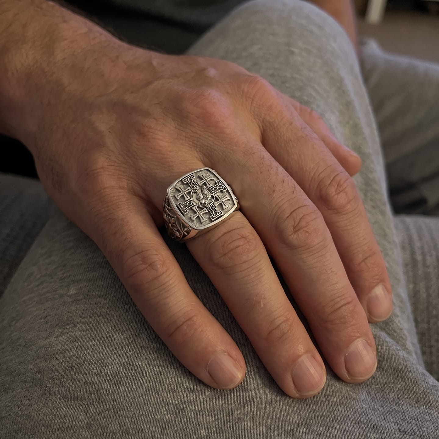 Customer photo review of Jerusalem Cross Ring