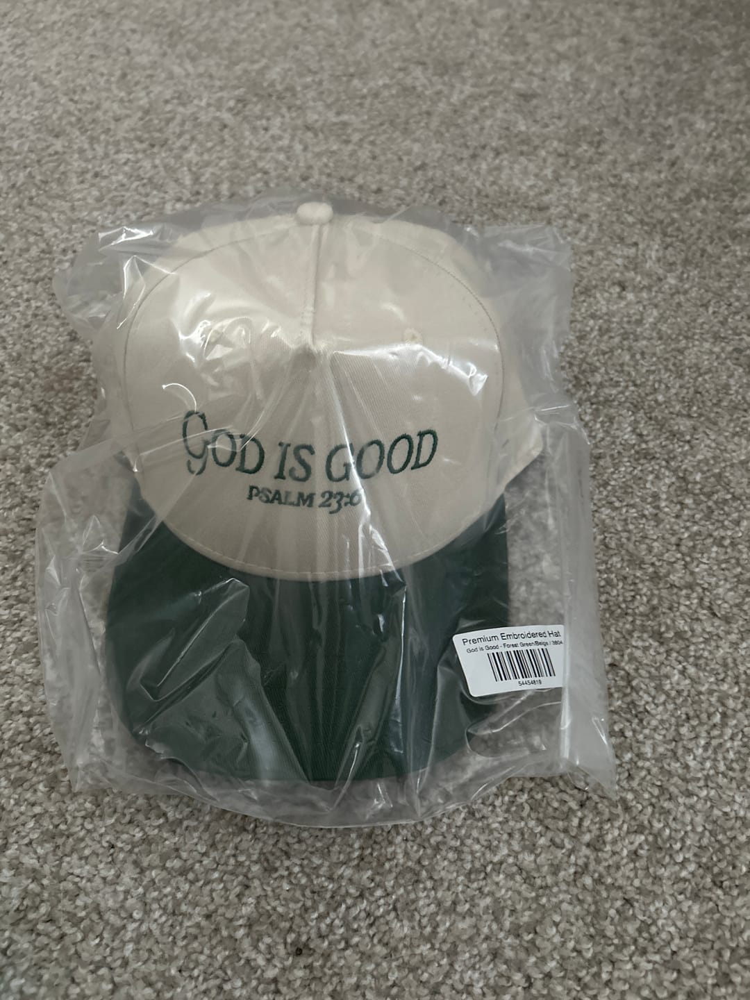 Customer photo review of Premium Embroidered Hat