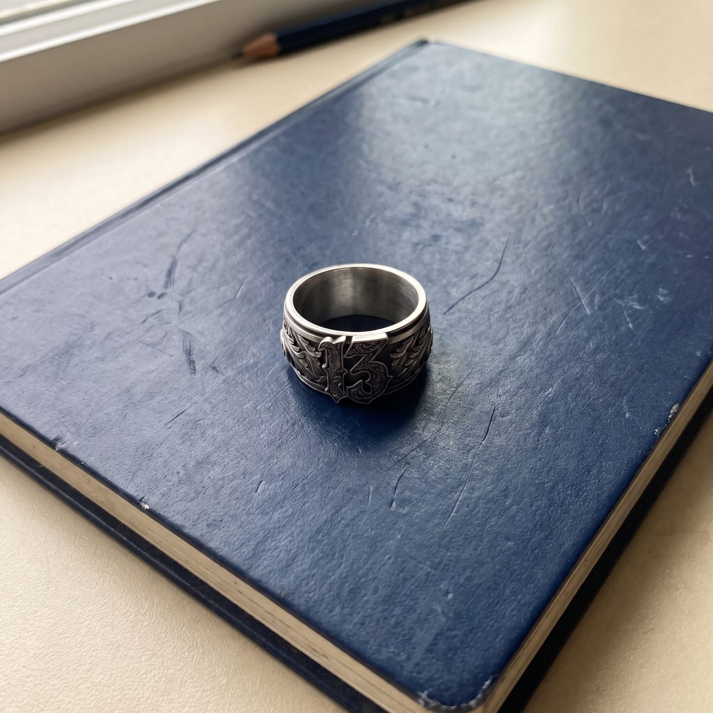 Customer photo review of Lucky 13 Scroll Ring