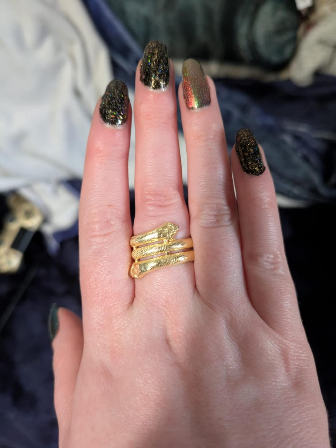 Customer photo review of Double Headed Snake Ring