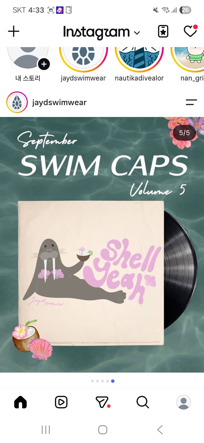 Customer photo review of JAYD Swim Cap - Shell Yeah