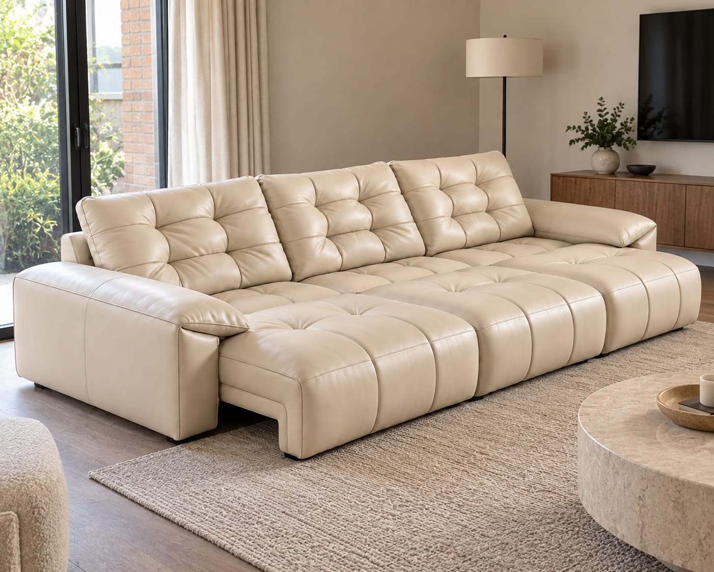 Customer photo review of Wrexford Recliner Sofa (White)