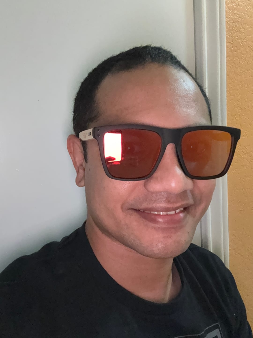 Customer photo review of 80Eighty® Polarized Bamboo Sunglasses - Red