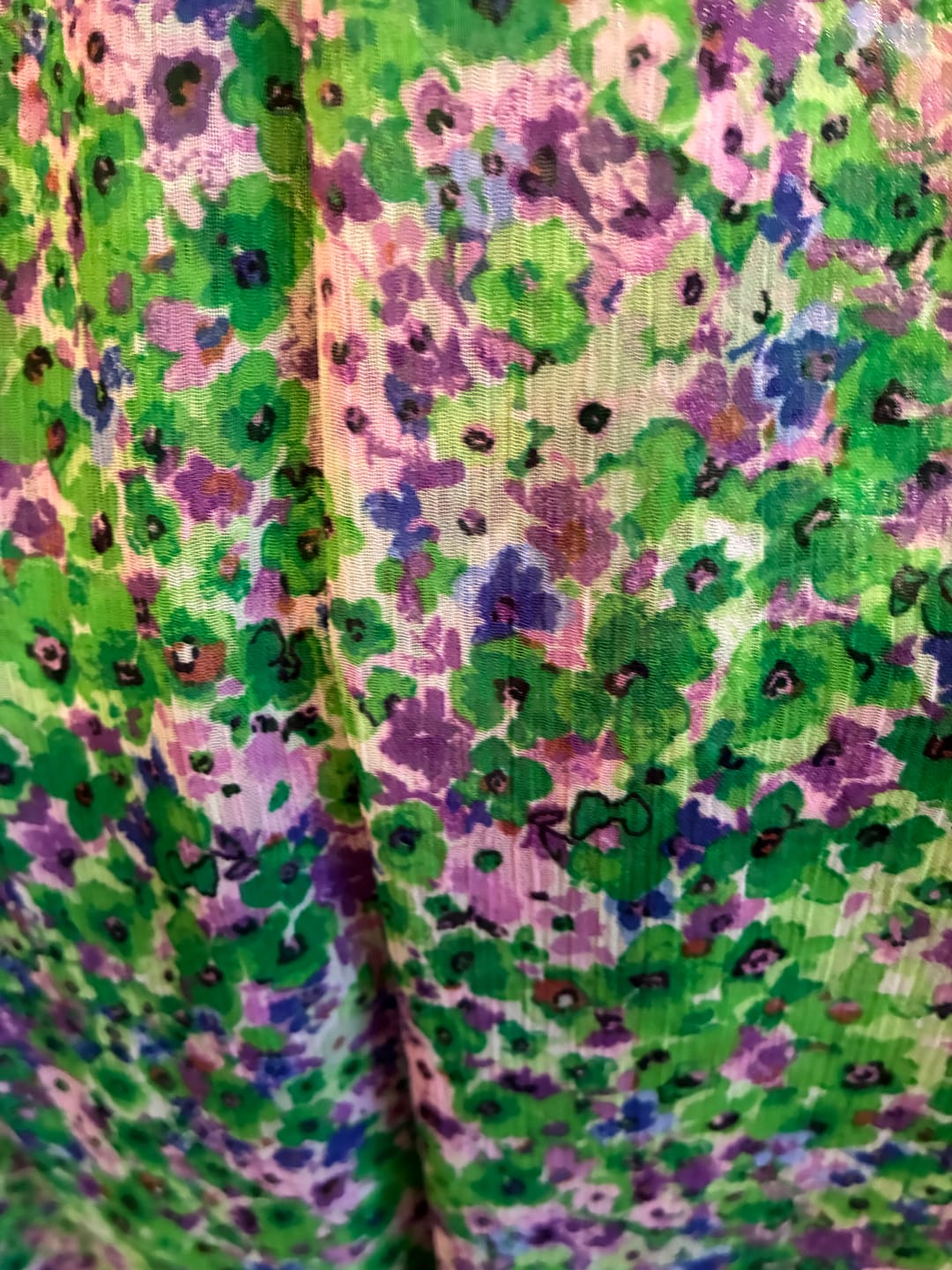 Customer photo review of Green Petal Chiffon Fabric
