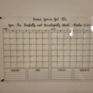 Customer photo review of Custom Two-Month Calendar
