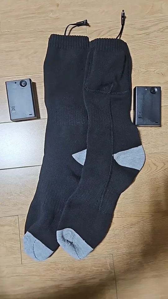 Customer photo review of Beheizte Kniestrümpfe