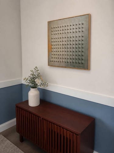Customer photo review of Small Stones in Rain — Wabi-Sabi Wall Art