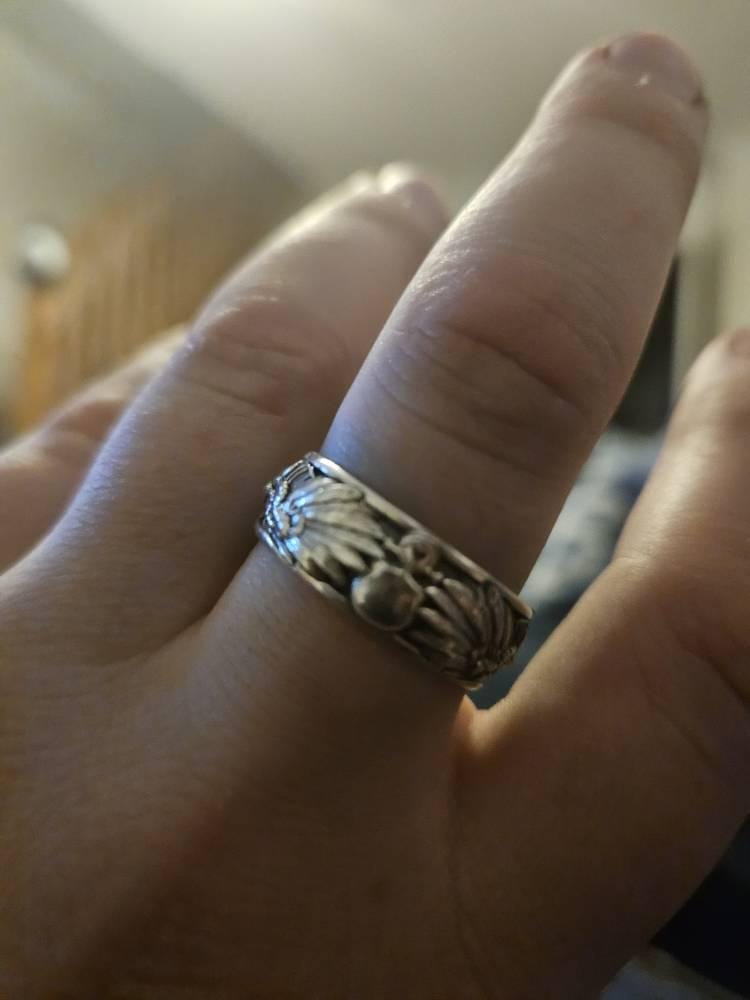 Customer photo review of Winged Raven Skull Ring