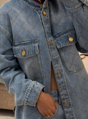 Customer photo review of Chanel 2026 Set Blue Denim Cotton