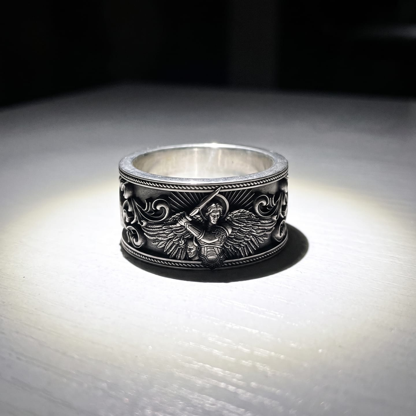 Customer photo review of Saint Michael Sword Ring