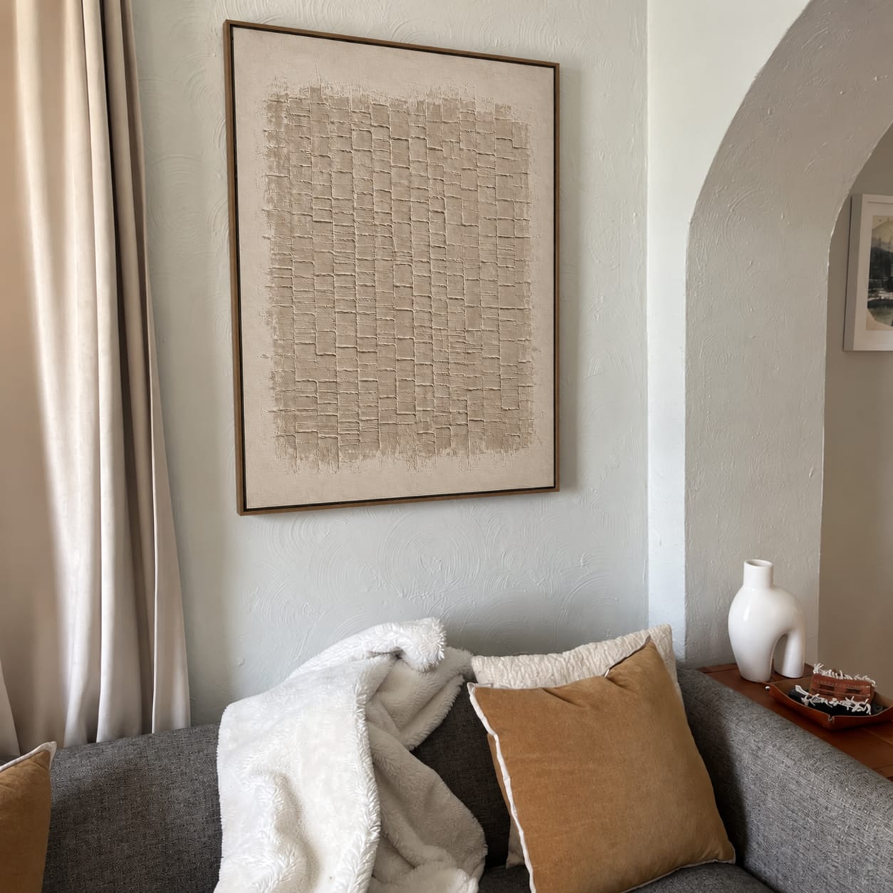 Customer photo review of Linen Rhythm Wall Art