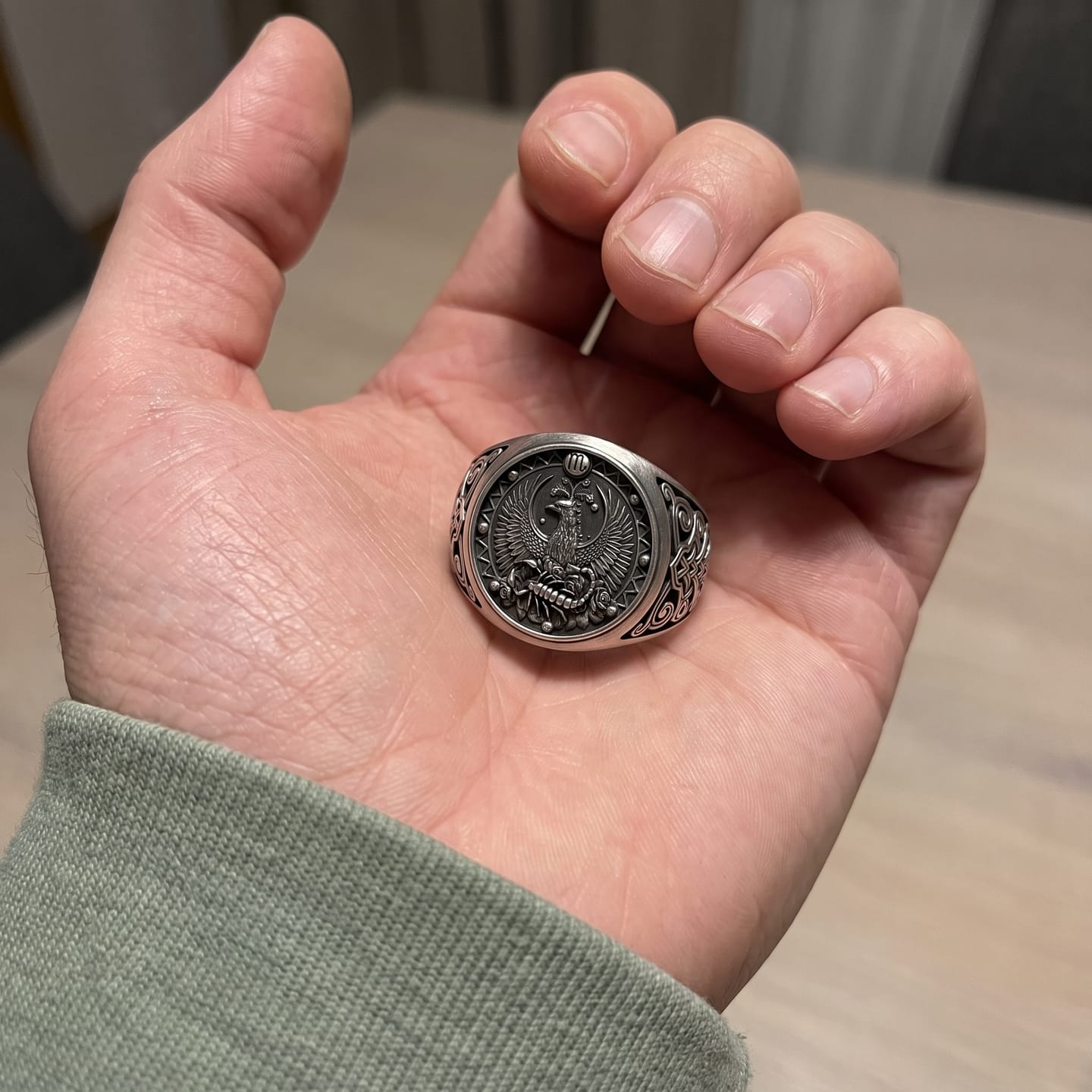 Customer photo review of Scorpio Phoenix Ring