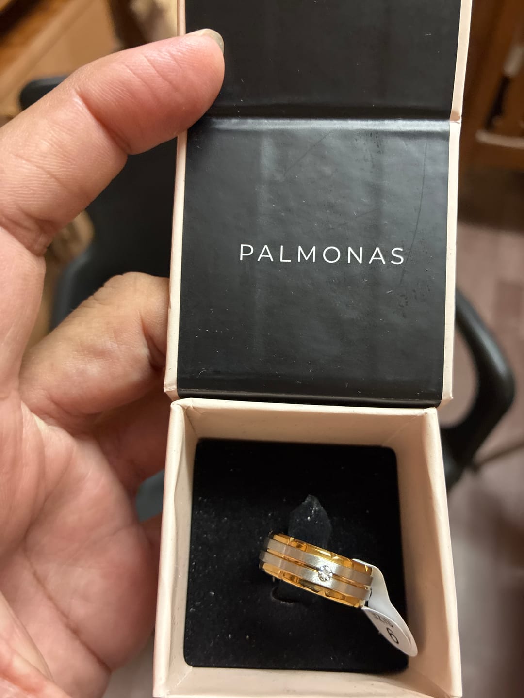 Customer photo review of Splendid Dual Tone Band Ring