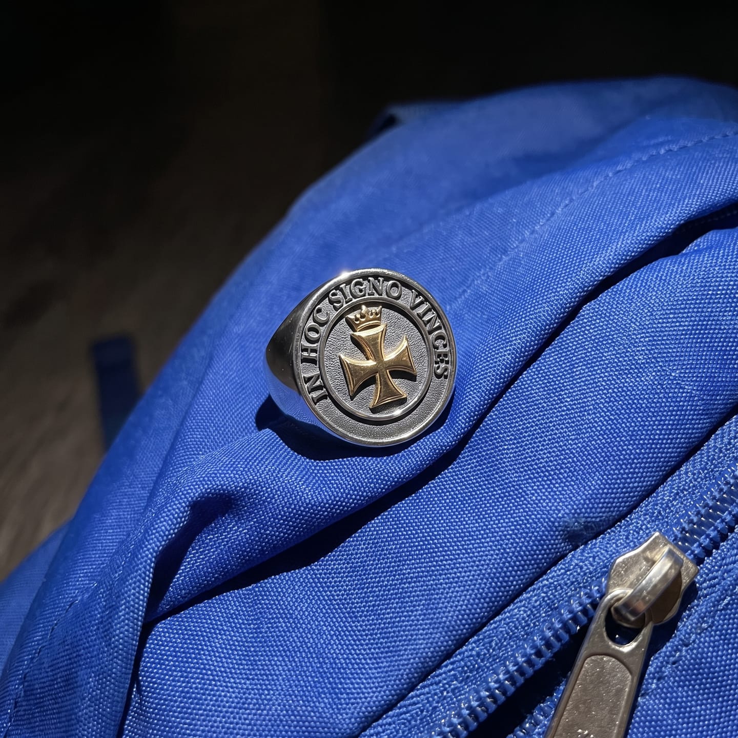 Customer photo review of Templar Cross and Crown Ring