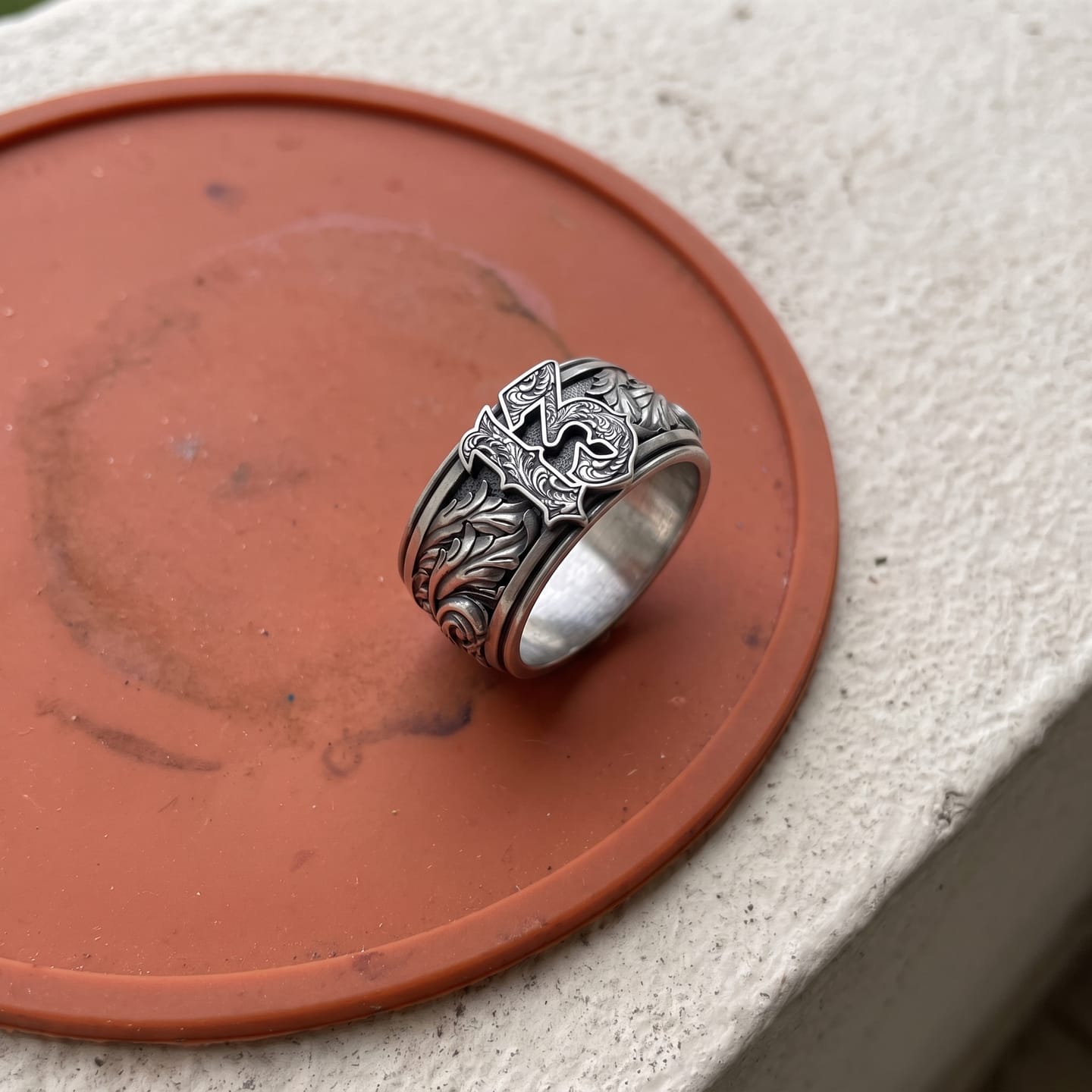 Customer photo review of Lucky 13 Scroll Ring