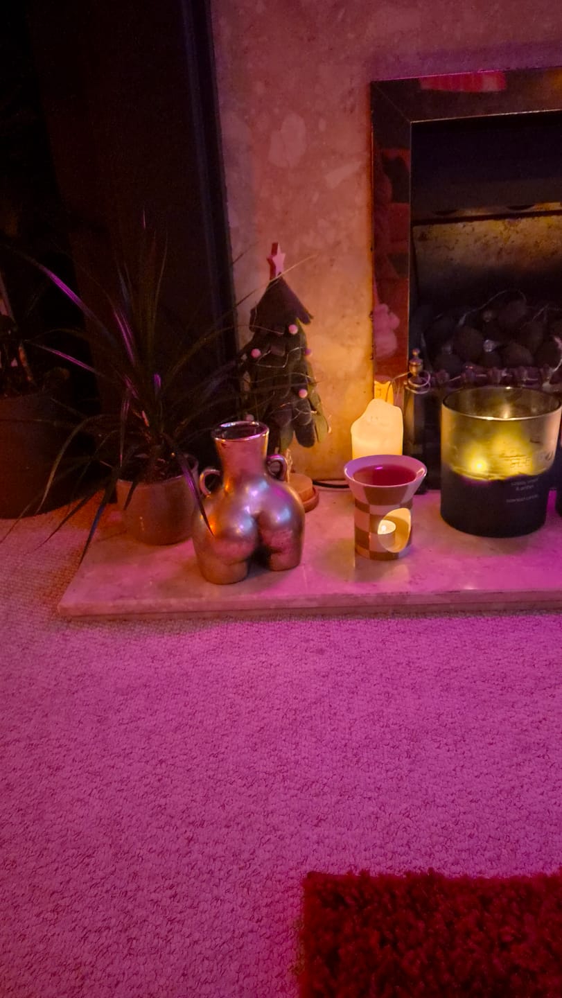 Customer photo review of Antiqued Gold Body Vase – Sculptural Decorative Vase