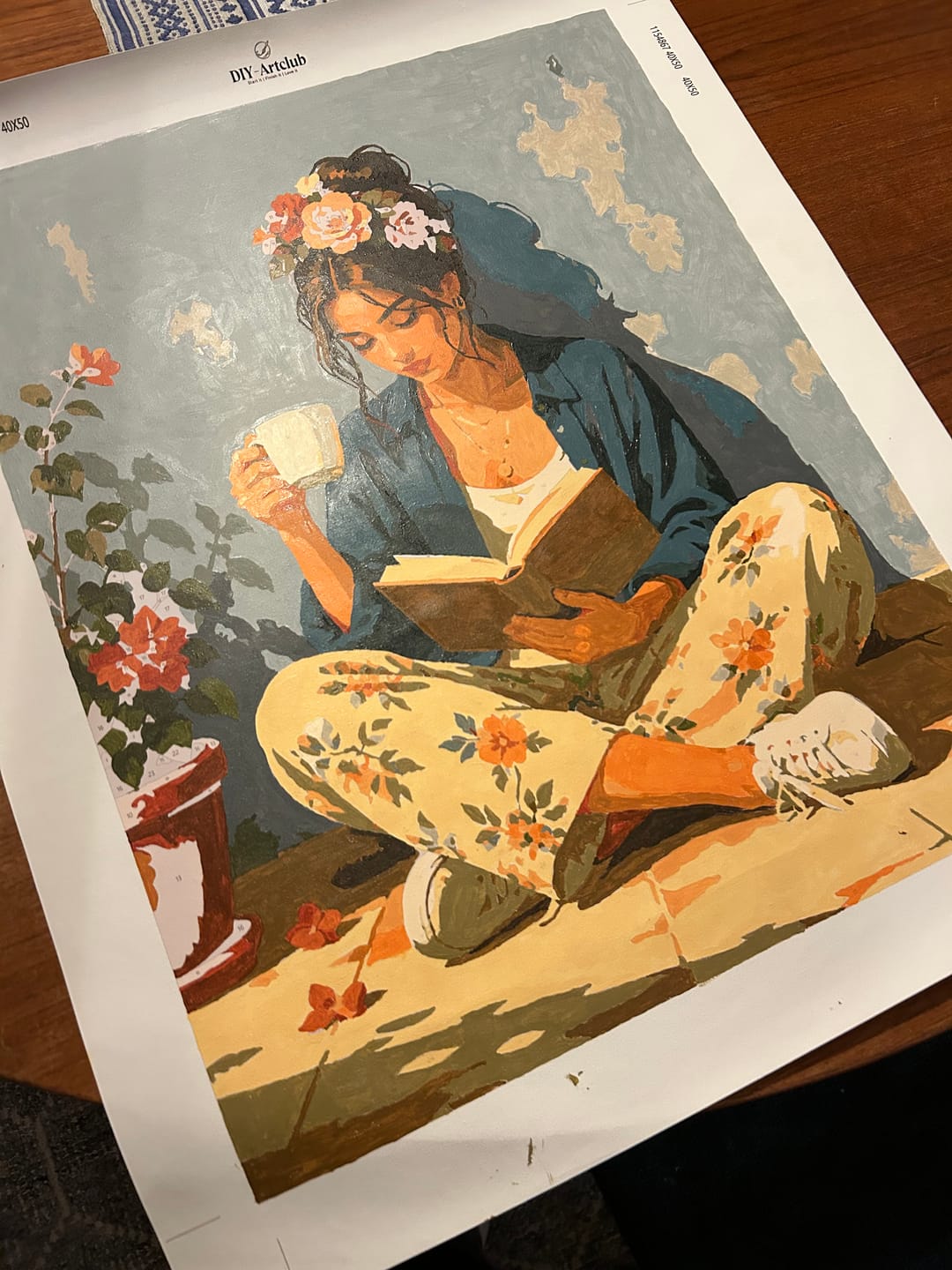 Customer photo review of Floral Escape | Paint by Number