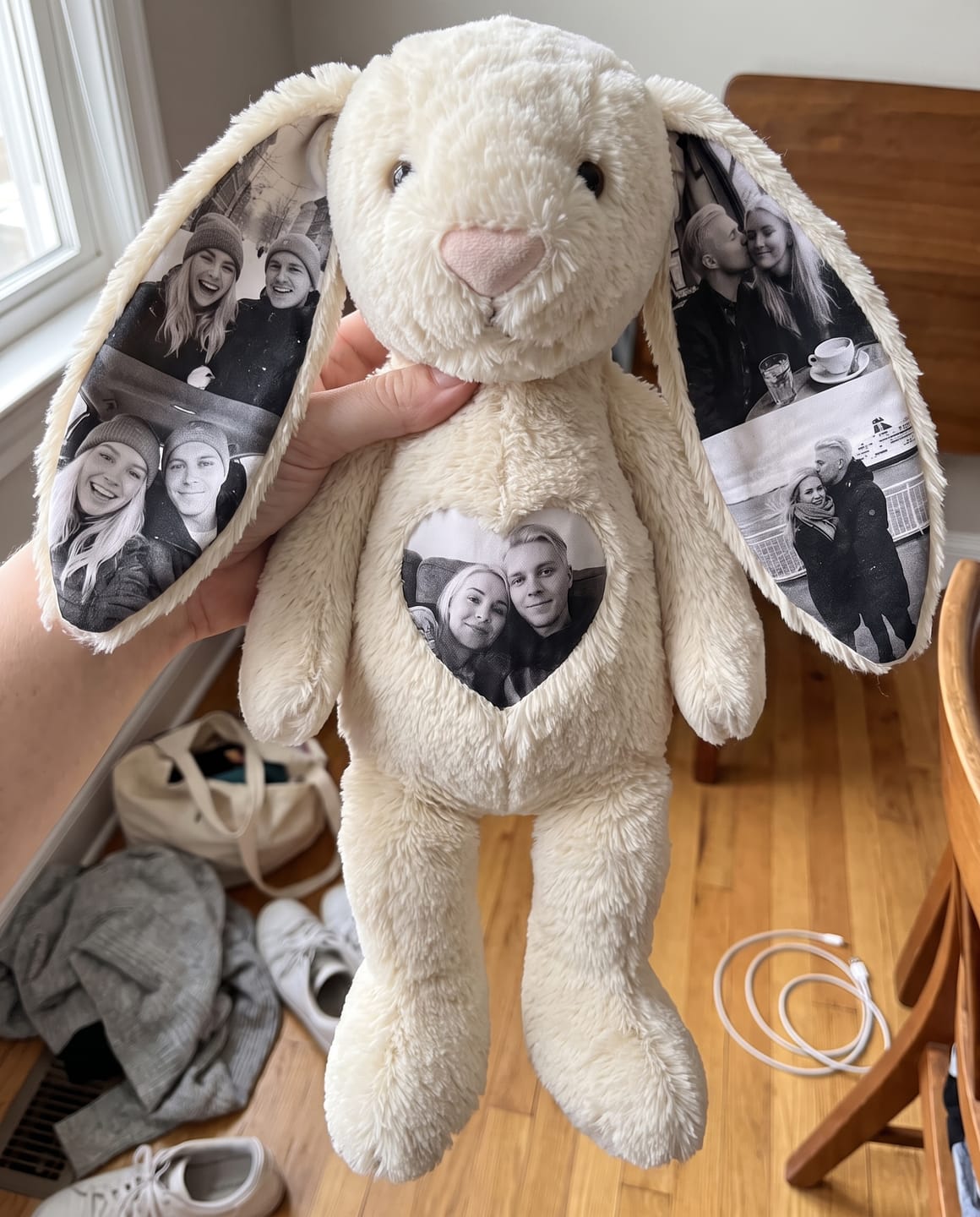 Customer photo review of Conejito de Peluche Personalizable