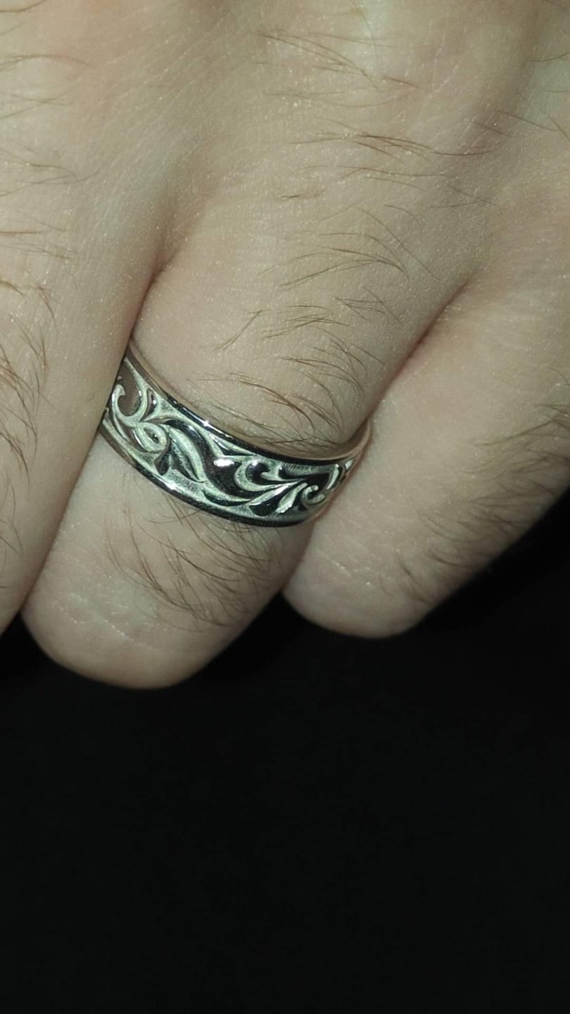 Customer photo review of Floral Scroll Ring