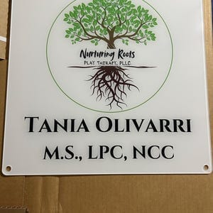 Customer photo review of Square Business Logo Sign