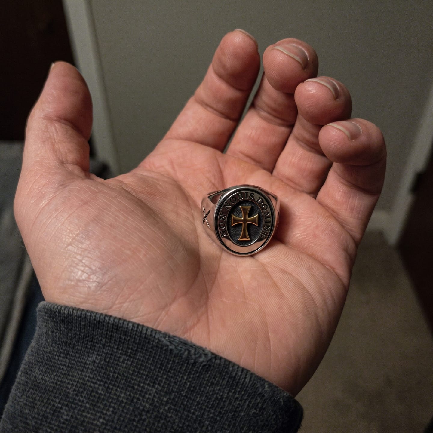 Customer photo review of Non Nobis Domine Templar Ring