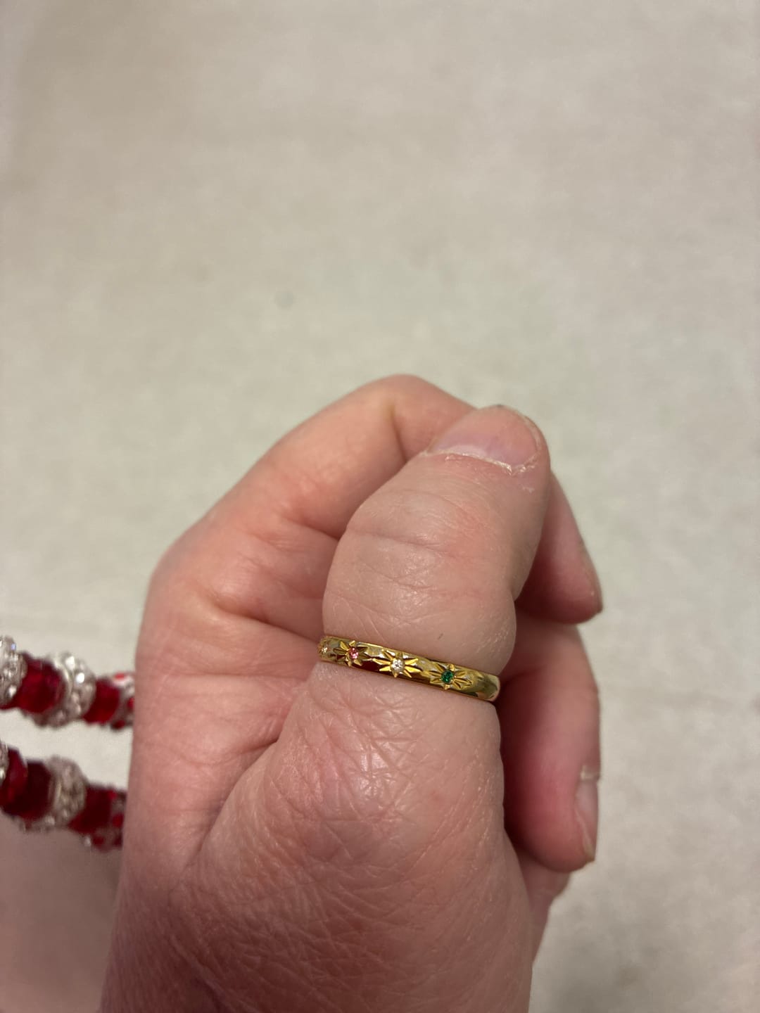 Customer photo review of Ruby & Amber North Star Ring