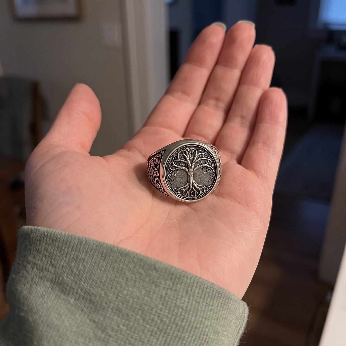 Customer photo review of Norse Yggdrasil Ring