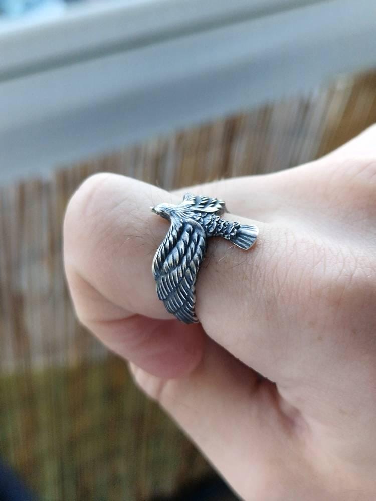 Customer photo review of Spread Wing Eagle Ring