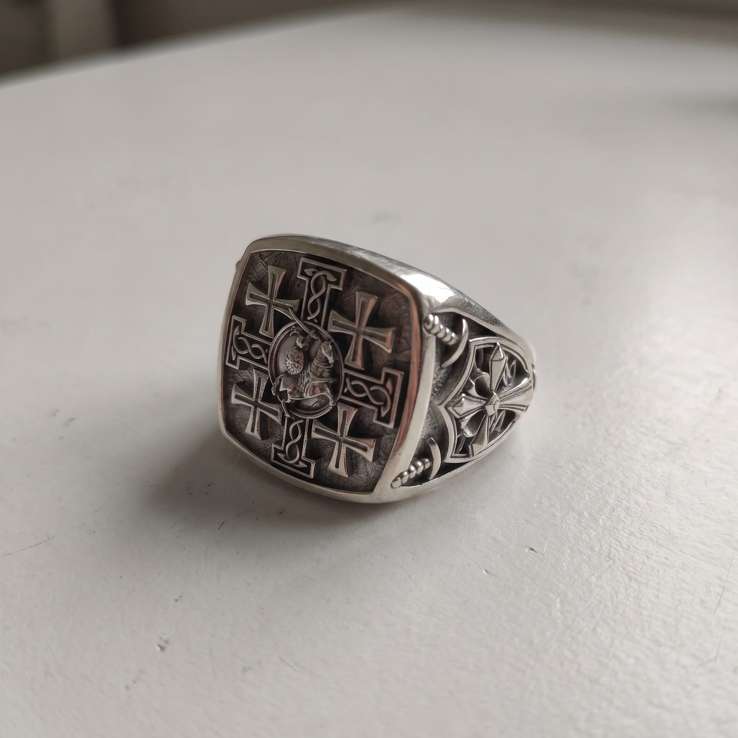 Customer photo review of Jerusalem Cross Ring