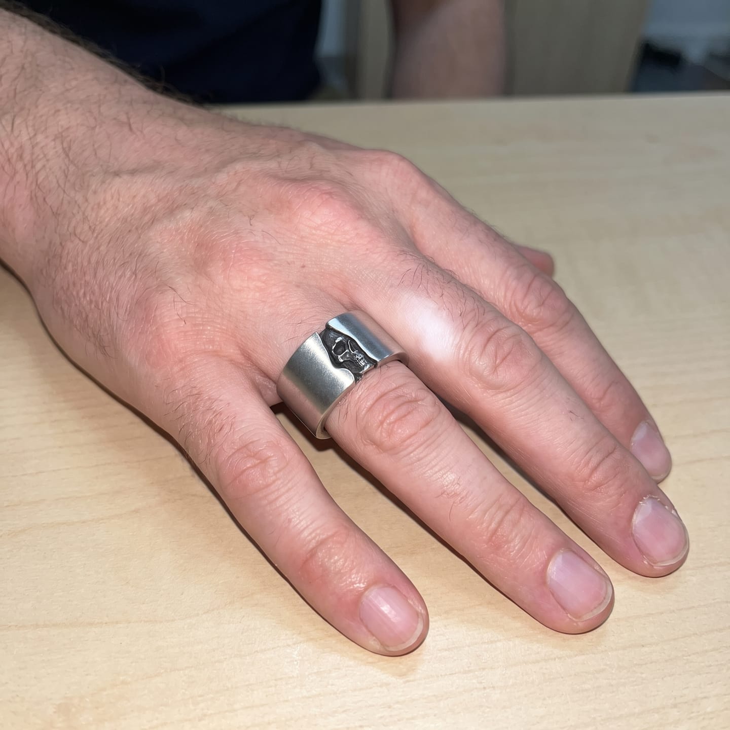 Customer photo review of Concealed Skull Ring