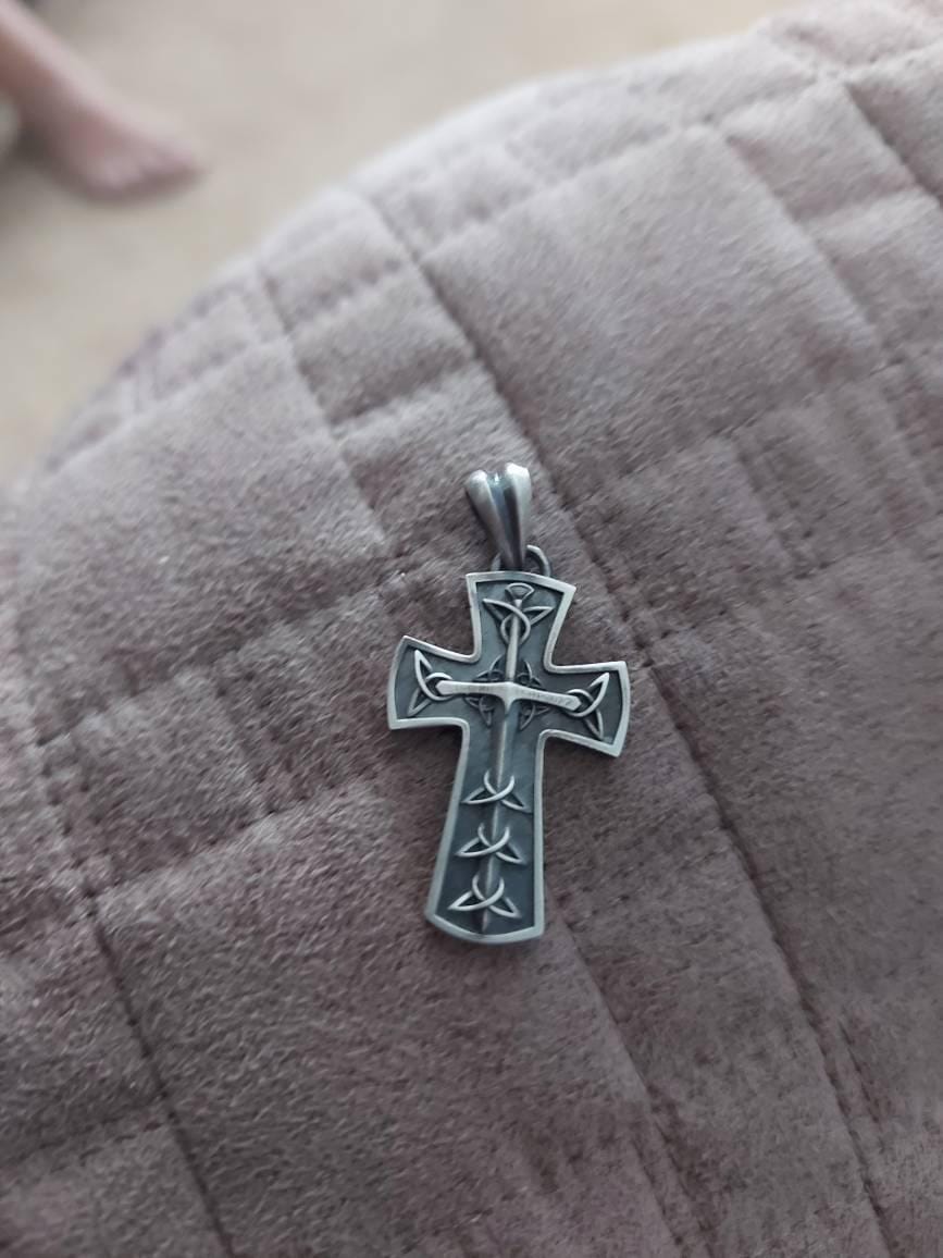 Customer photo review of Sword Celtic Cross Pendant