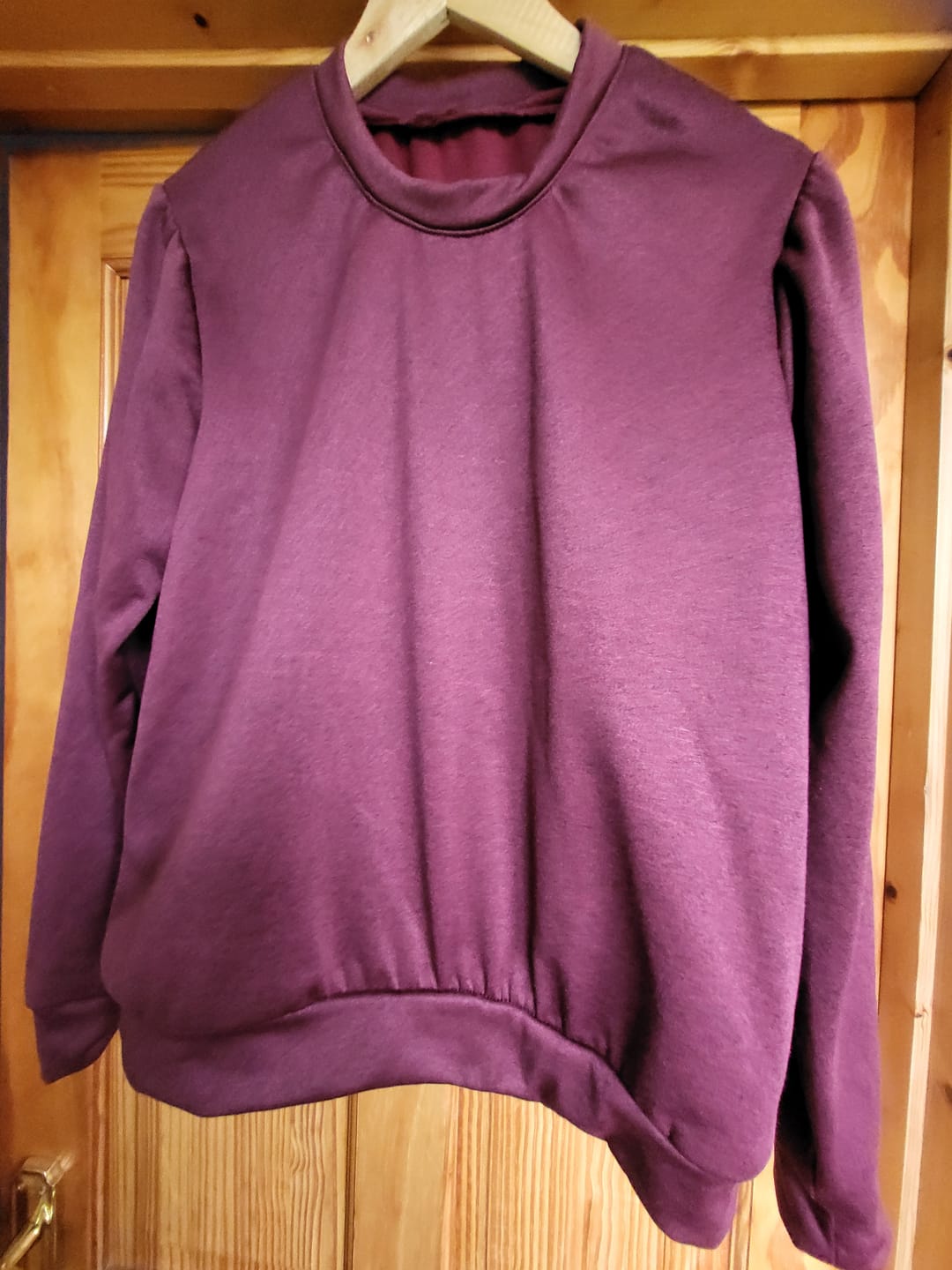 Customer photo review of Wine Melange Sweatshirt Fabric