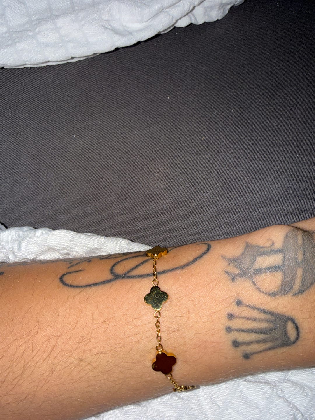 Customer photo review of Mini White Clover Armband