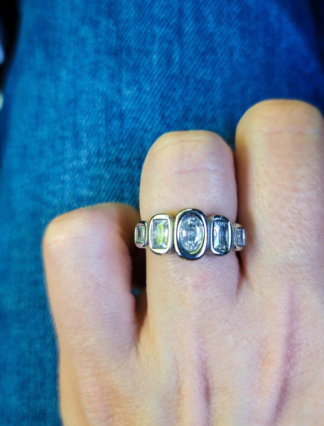 Customer photo review of ZAINA| Tarnish-Free| Multi-Cut Jewelled Ring