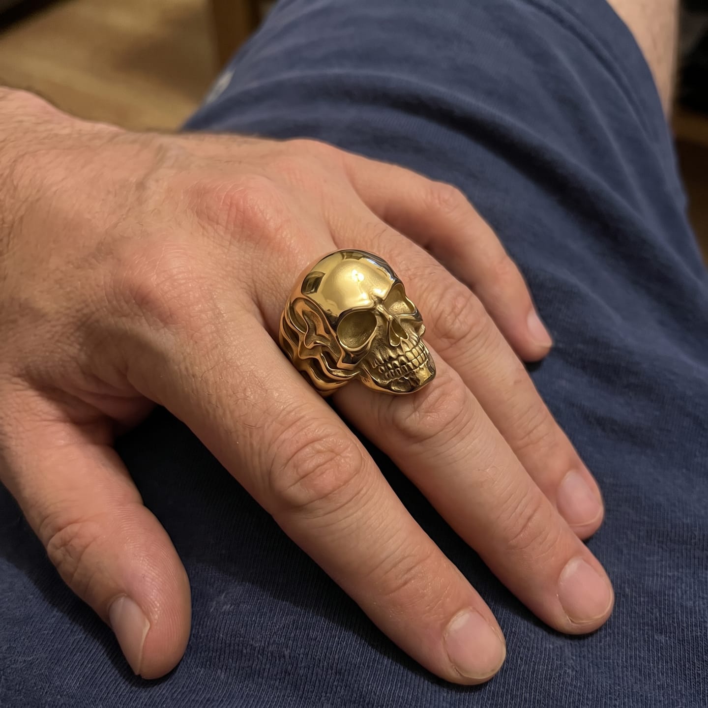Customer photo review of Tribal Skull Ring