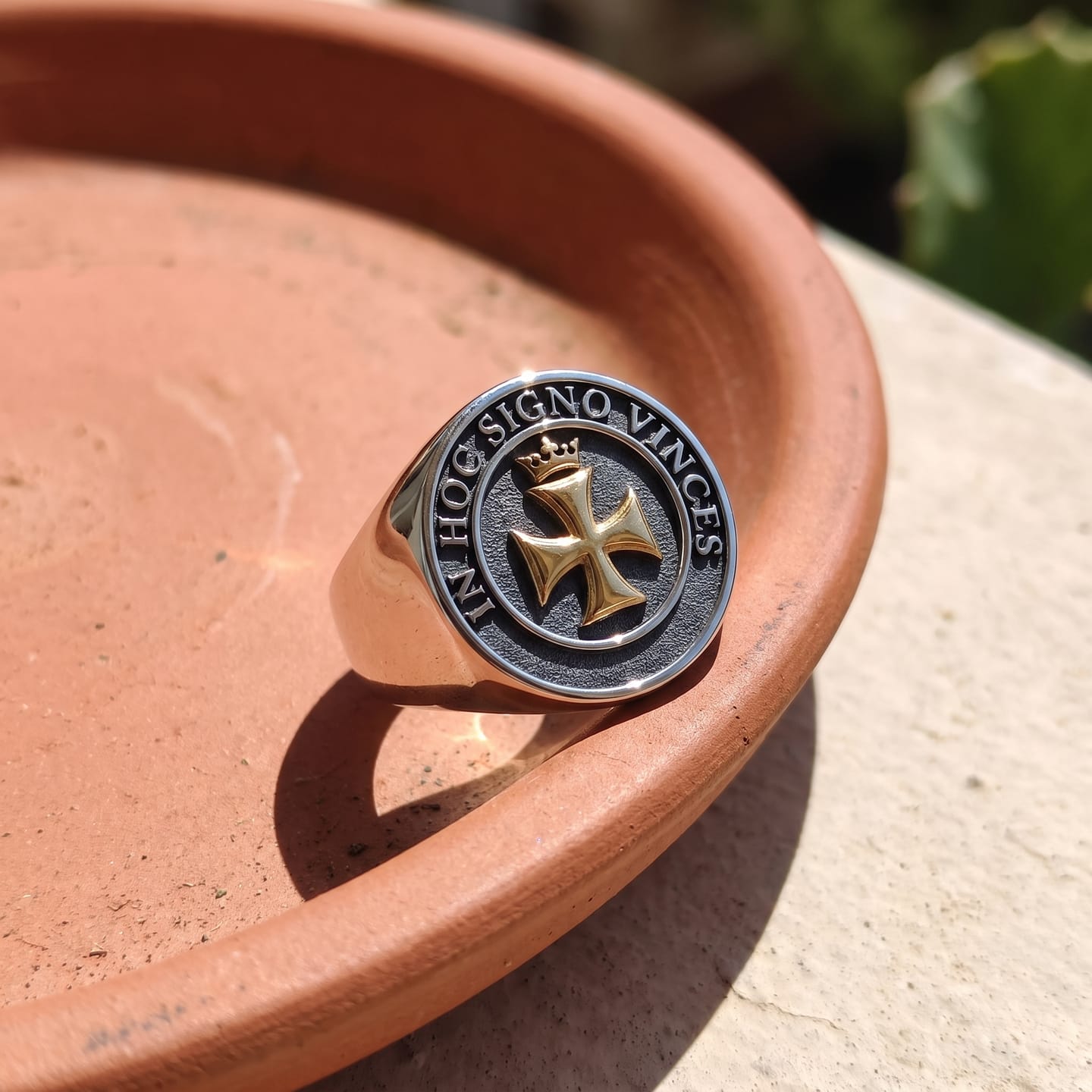 Customer photo review of Templar Cross and Crown Ring