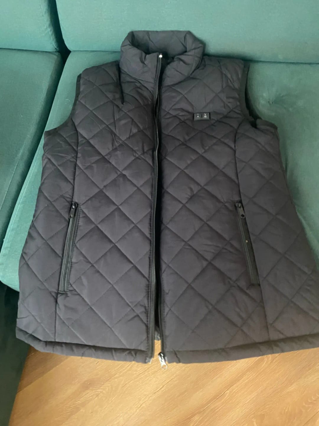Customer photo review of Women's Heated Quilted Vest with 21 Heating Zones