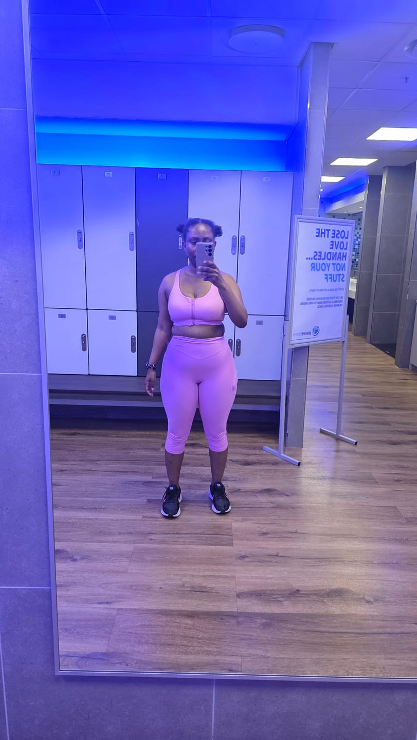 Customer photo review of Zip Front Adjustable Strap Sports Bra – High Support Activewear