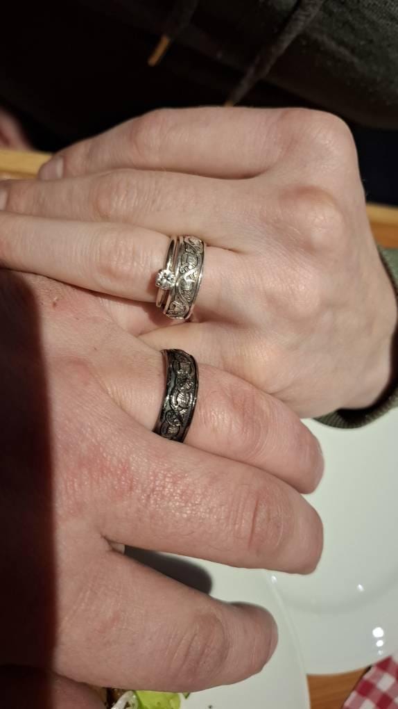Customer photo review of Slavic Bird Band Ring