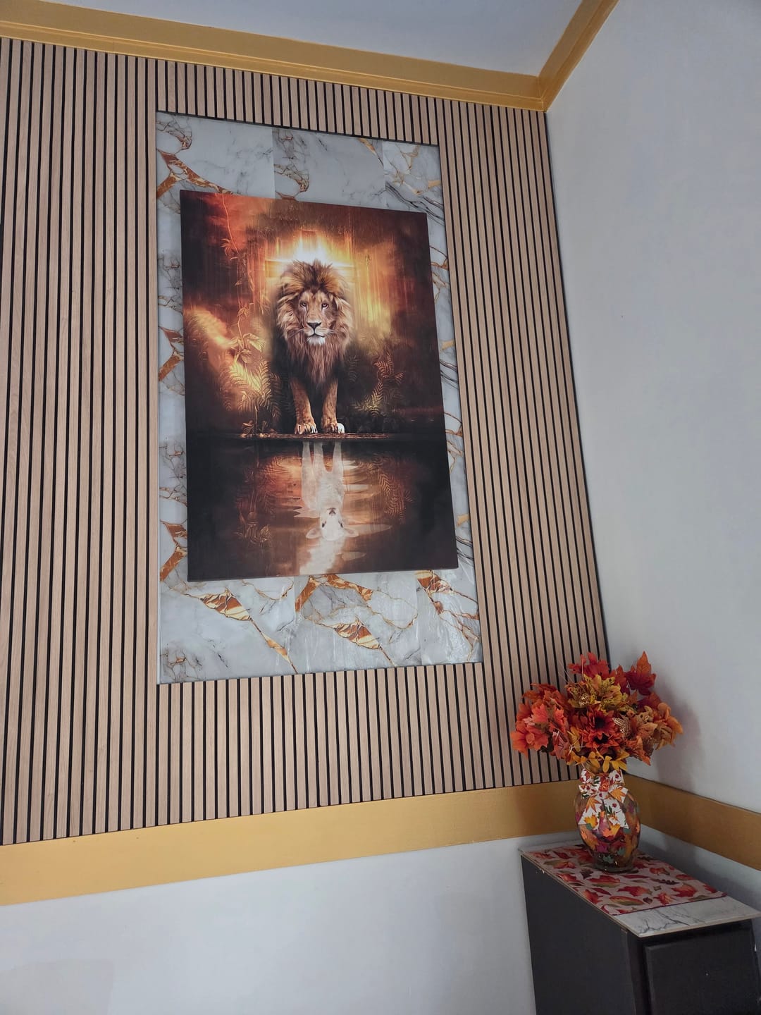 Customer photo review of Lion of Judah - Reflection of the Lamb Wall Art Canvas