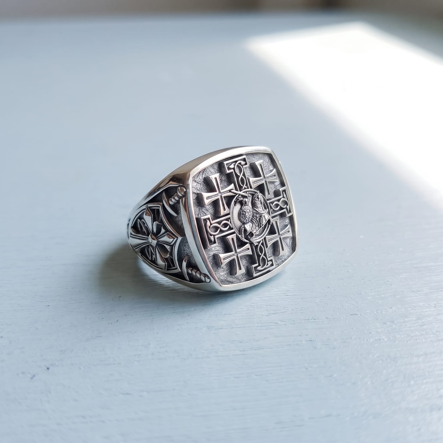 Customer photo review of Jerusalem Cross Ring