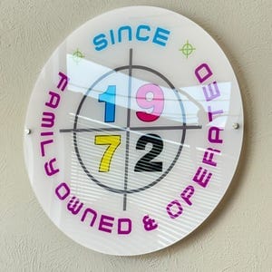 Customer photo review of Acrylic Business Logo Sign