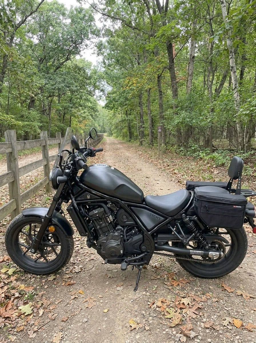 Customer photo review of 18L - Patriot Medium Honda Rebel 1100 Motorcycle Throw Over Saddlebags