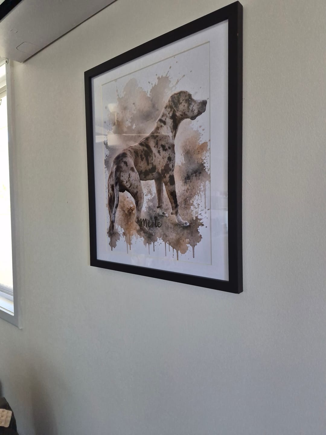 Customer photo review of Personalised Poster - Watercolour Realistic Portrait