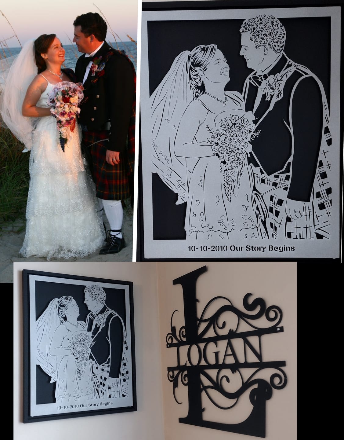Customer photo review of Wedding Anniversary Metal Portrait